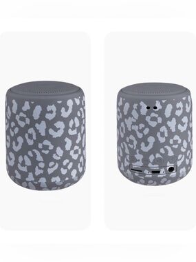Portable Wireless Speaker Brand New CYLO Pop Grey White Cheetah Print